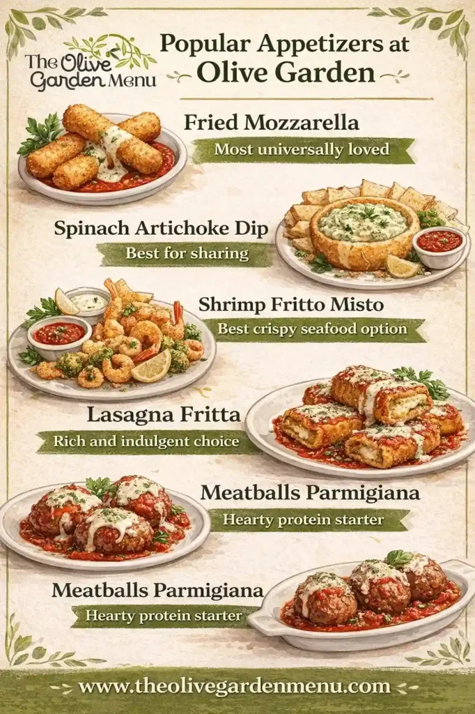 Olive Garden Appetizers Menu with Prices in 2026 popular olive garden appetizers menu 2026 reviews