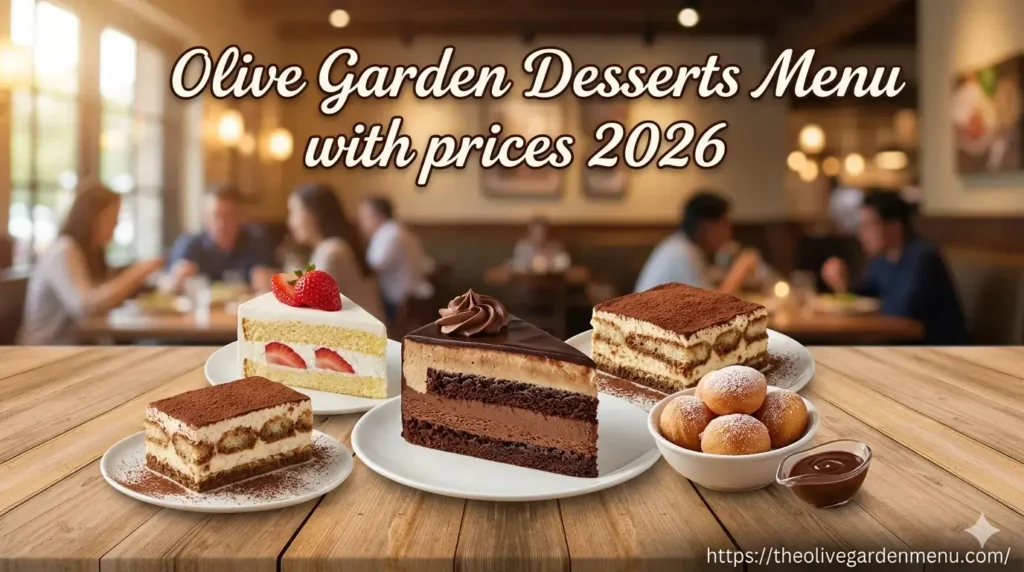 Olive Garden Desserts Menu and Prices 2026 olive garden desserts menu 2026 with prices, tiramisu price, lemon cake, cheese cake
